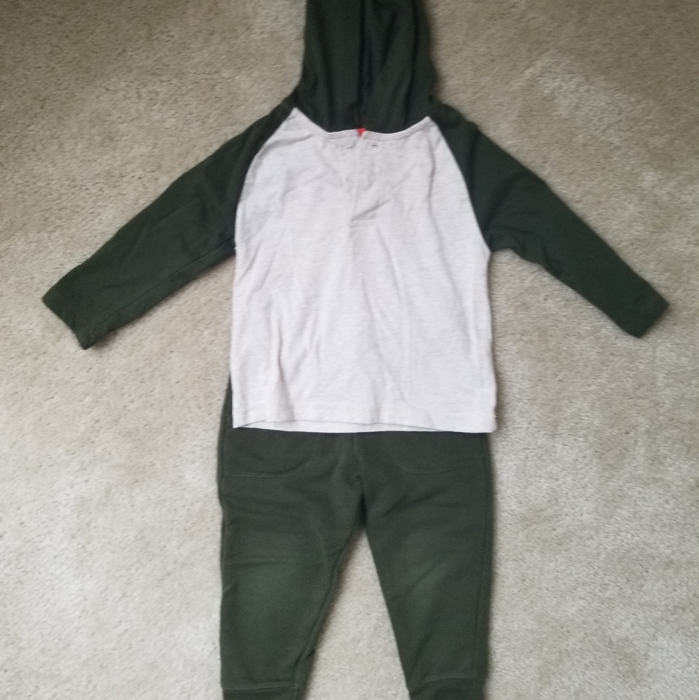 Toddler boy hooded outfit 24 months